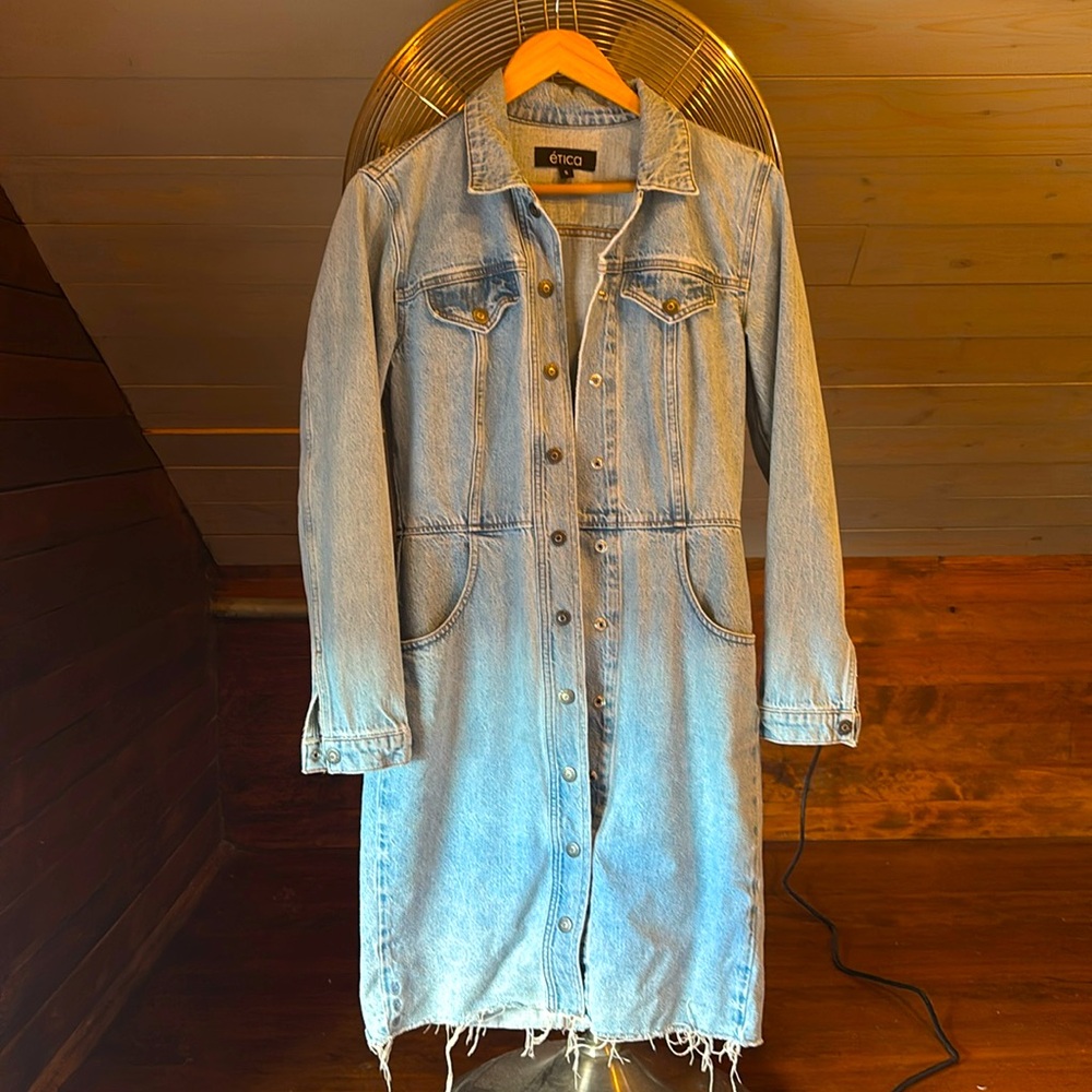 Rad Jean dress. Snaps all the way down.